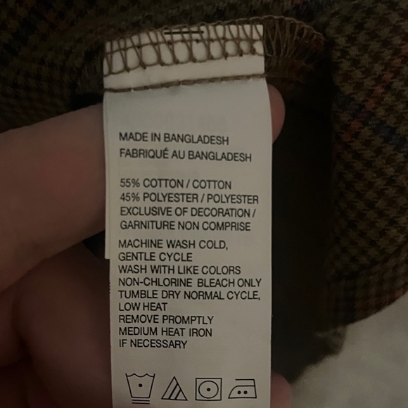 XLT NWT Men's IZOD Brown Cognac Long-Sleeve Button Down Shirt - Picture 10 of 11